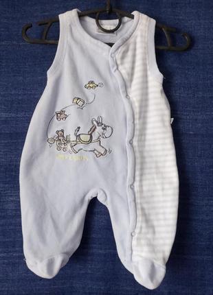 Ползунки велюровые okay 1-2m/56