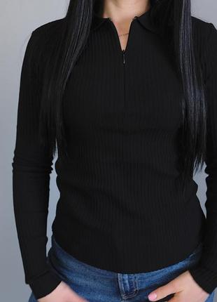 Лонгслив zara в рубчик новый