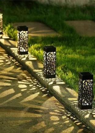 Светильник садовый ажурный на солнечной батарее 1 ww