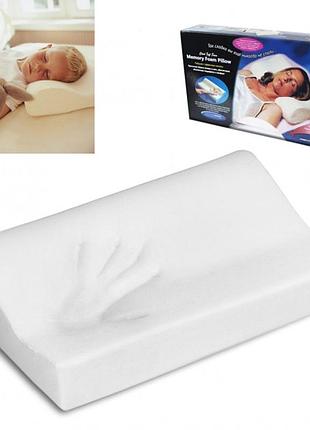 Ортопедична подушка з пам'яттю memory pillow (меморі пілоу)