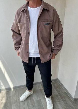 Мужская рубашка микровельвет