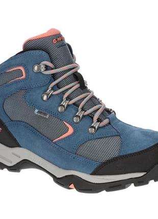 Женские трекинговые водонепроницаемые ботинки hi-tec storm waterproof blue/coral