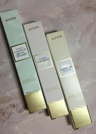 Набор женских мини парфюма avon day, always, this love, 10 мл /ейвон тудей, олвейс, совсем скамейки