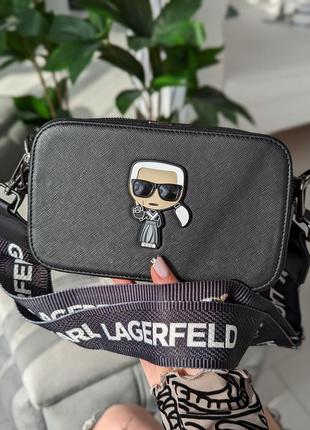 Женская сумка karl lagerfeld black черная