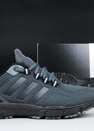 Р.41-45 кроссовки adidas marathon tr серо/салатовые ks 124753 фото