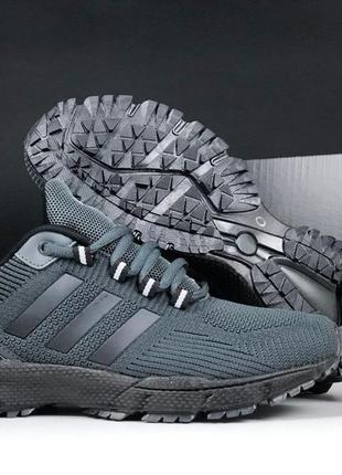 Р.41-45 кроссовки adidas marathon tr серо/салатовые ks 124755 фото