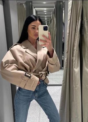 Плащ жакет тренч zara