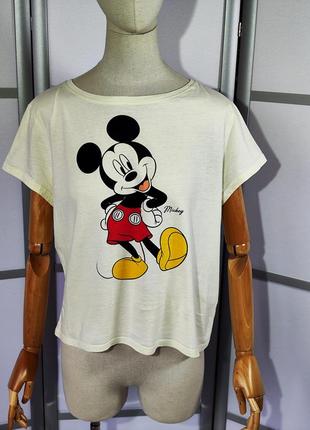 Disney світло- жовта котонова футболка з оригінальним принтом