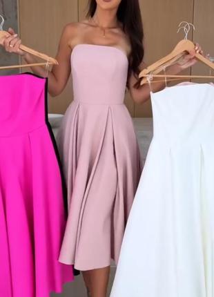 Красивое женское платье: малина, черный, пудра, барби, молоко, беж