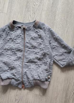 Утепленная кофта, бомбер для девочки 140-146 см