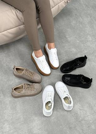 Кроссовки натуральная кожа замша