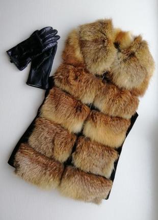 Меховая жилетка, безрукавка, лиса