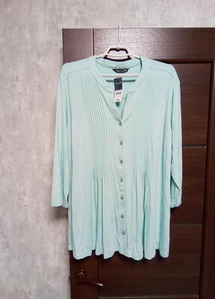 Брендовая новая трикотажная вискозная блуза р.24.