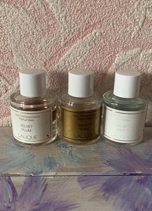 Набір мініатюр lalique blue rise velvet plum infinite shine