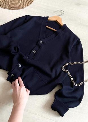 Итальянский свитер на пуговицах (100% шерсть)