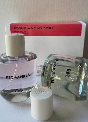 Zara black amber парфуми духи парфюм, оригінал іспанія, red vanilla