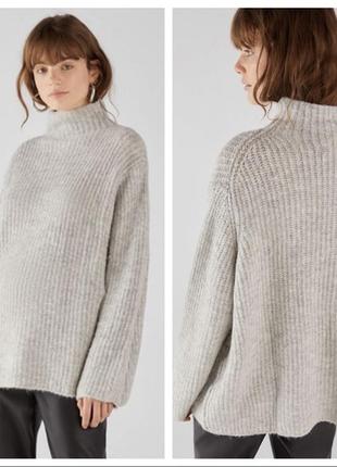 Светр оверсайз об'ємний в'язаний светр bershka