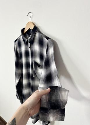 Рубашка в клітинку з натуральної тканини george🌿