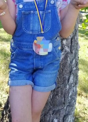 Шорты комбинезон джинсовые