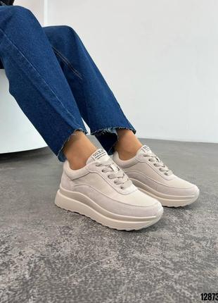 Жіночі кросівки натуральна шкіра/замша