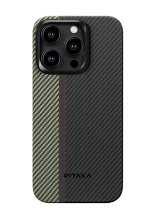 Чехол накладка pitaka magez case 4 fusion weaving overture for iphone 15 pro max