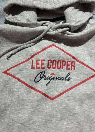 Жіночий сірий худі на флісі lee cooper 🛢️4 фото