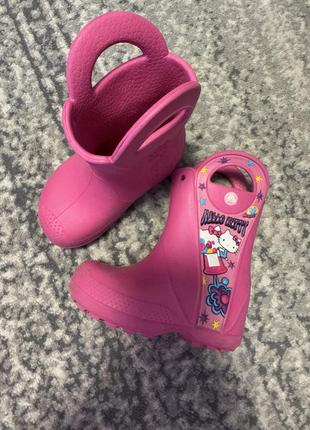 Сапожки резинки crocs