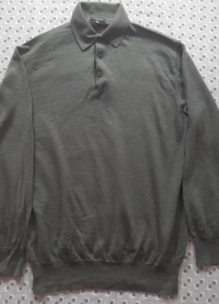 Свитер поло на пуговицах из смеси мериноса и кашемира. commande finest clothing