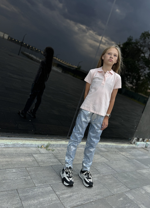 Поло персик короткий рукав