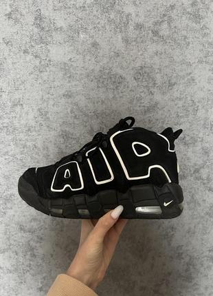 Кроссовки nike air more uptempo black white