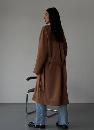 Пальто під пояс5 фото