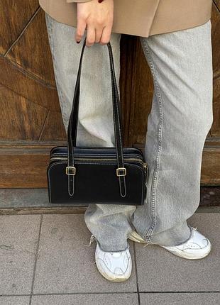 Черная натуральная кожаная сумка бренд coach 1941 Handtasche COACH Sig Ltr Fld Tot C5273 B4 WN5 фото