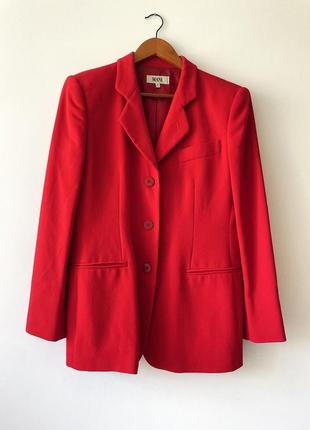 Пиджак giorgio armani mani винтаж 90-х размер 44 it (l) красный шерстяной блейзер