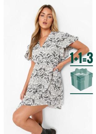 Мини платье в принт boohoo 16