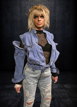 Винтажная джинсовая куртка трансформер безрукавка жилет жилетка с накладными карманами y2k 3 suisses