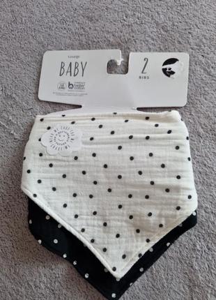 Муслиновые слюнявчики набор