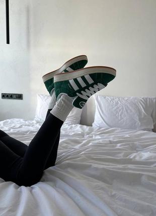 Кроссовки adidas campus dark green white