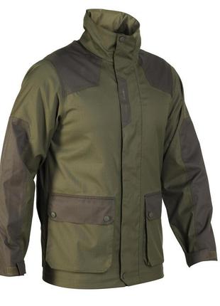 Водозахисна мисливська куртка solognac waterpprof hunting jacket green 500