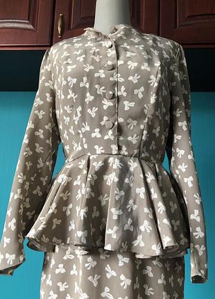 Сукня плаття баска міді вінтаж