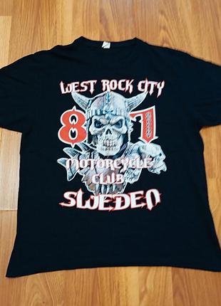 Мужская уникальная мото байкерская футболка hells angels world