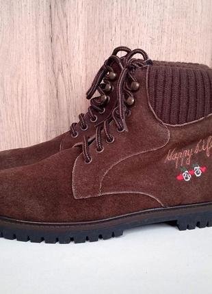Замшевые ботинки р. 36-37