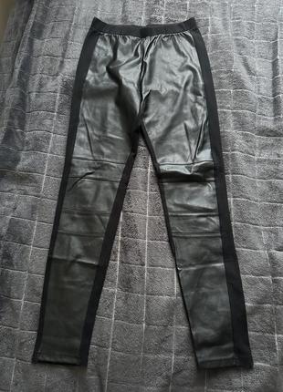 Штани шкіряні, легінси з еко-шкіри calzedonia