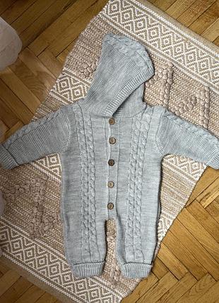 Весенний вязаный ромпер