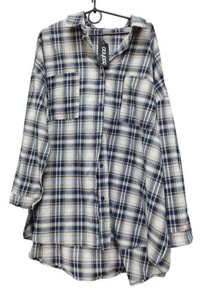 Рубашка в клетку оверсайз boohoo