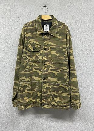 Куртка рубашка quiksilver xl скейтборд камуфляж милитари
