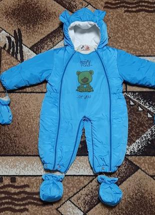 Дитячий комбінезон 2в1 від 0 до 2-3 років. теплий.