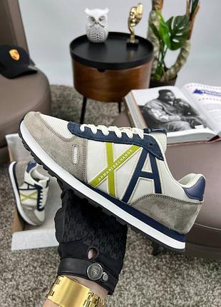 Кроссовки armani exchange ax grey white
