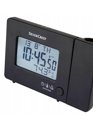 Проекційний годинник з підсвічуванням , будильниками, температурою приміщення,дата, місяць