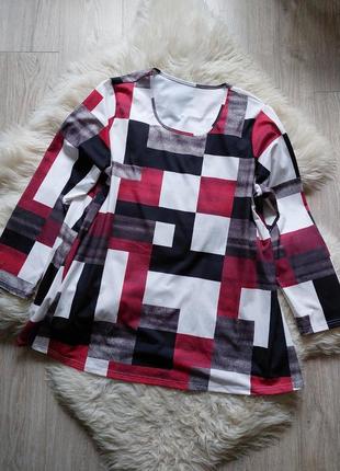 ♥️🤍🖤 мега крутой реглан геометрия батал