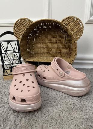 Crocs classic crush женские кроксы на платформе